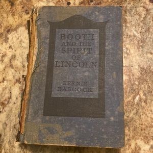 Antique/vintage 1925 Booth And The Spirit Of Lincoln book blue